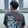 Logo - Black Sun+Waves Oversize Shirt