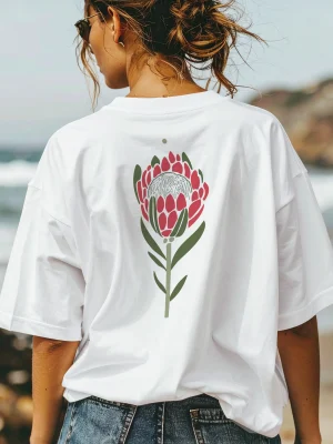 Protea Flower – Oversized Graphic Shirt