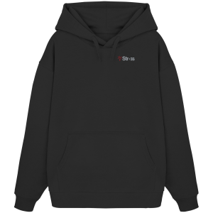 Stress Palm Two Tone Embroidery Hooide - Organic Oversize Hoodie (Stick)