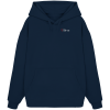 Stress Palm Two Tone Embroidery Hooide - Organic Oversize Hoodie (Stick)